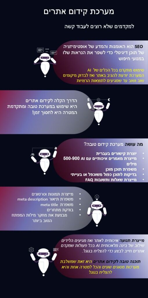 אינפוגרפיקה למערכת קידום אתרים