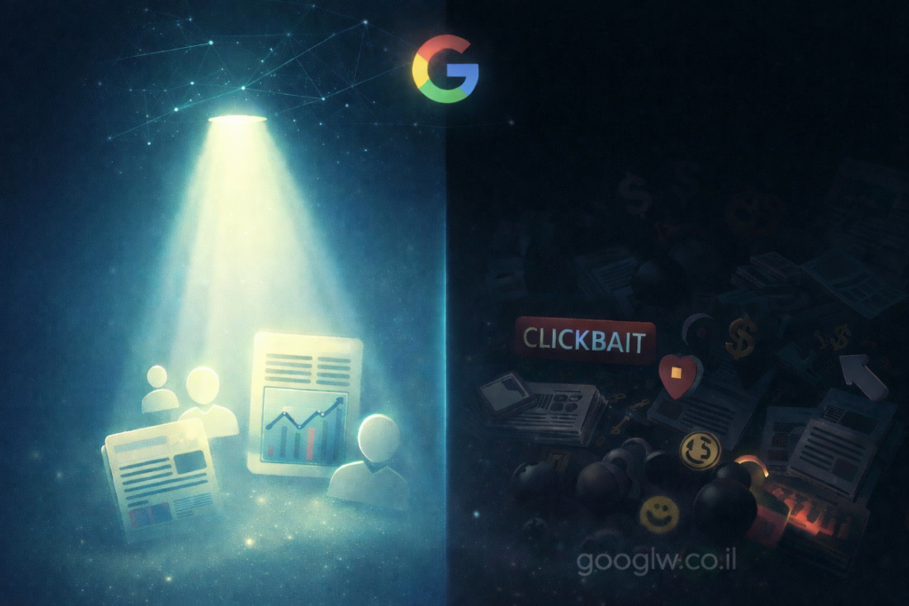 Discover לא מציג תוכן — הוא בוחר ערך