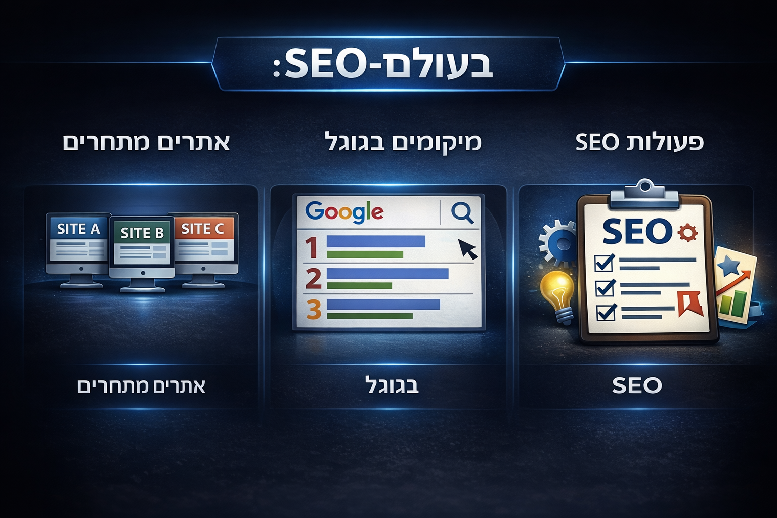 שימושים וסוגי טכניקות לקידום בגוגל